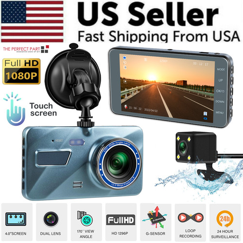 Touch screen dash cam 1080p - cam,